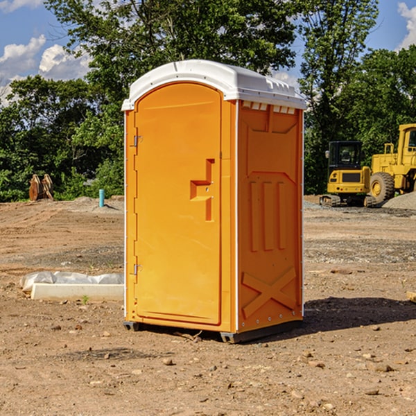 how often are the porta potties cleaned and serviced during a rental period in Aurelius
